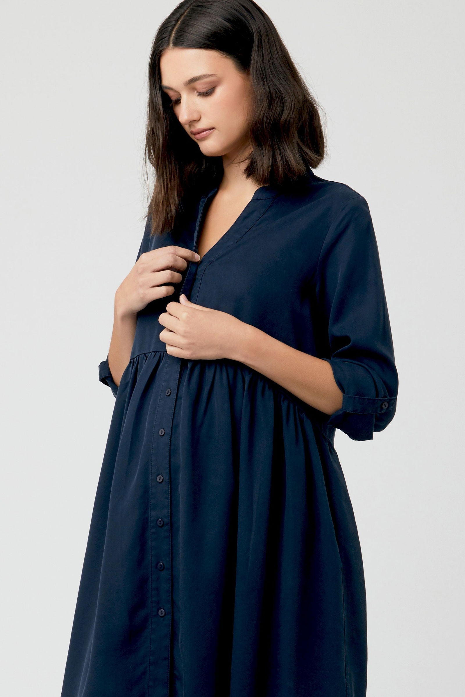 Demi Tencel Maternity Nursing Dress - www.Shopthatapp.com