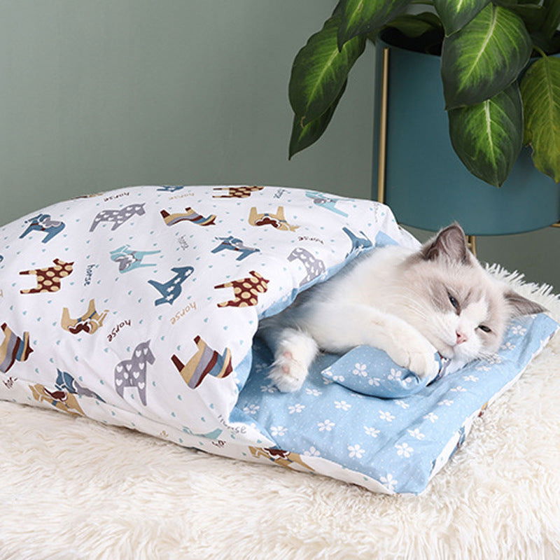 Dog & Cat Futon-Style Sleeping Bag - www.Shopthatapp.com