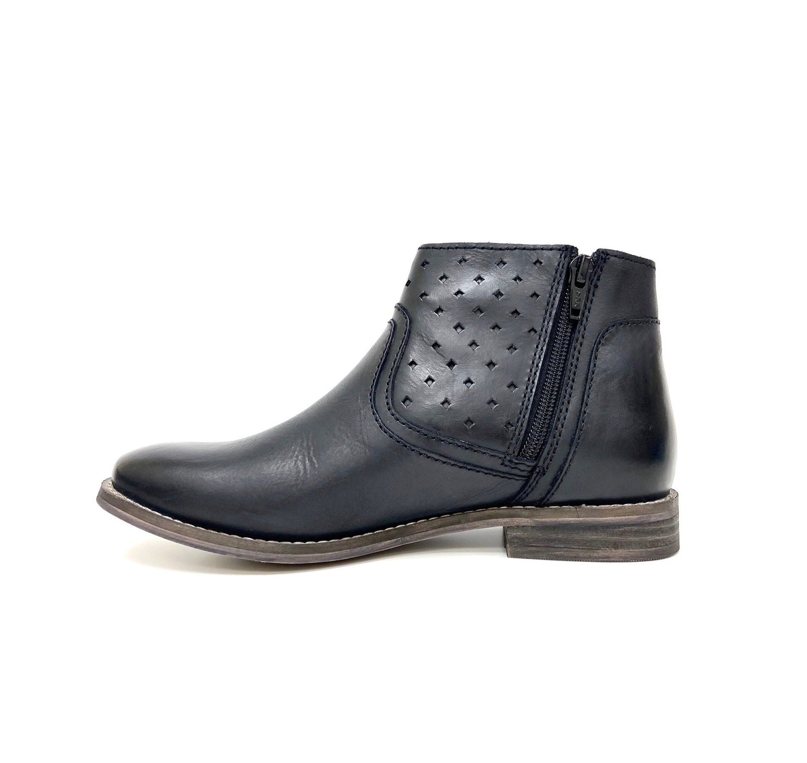 Gabriella Black Perforated Bootie - www.Shopthatapp.com