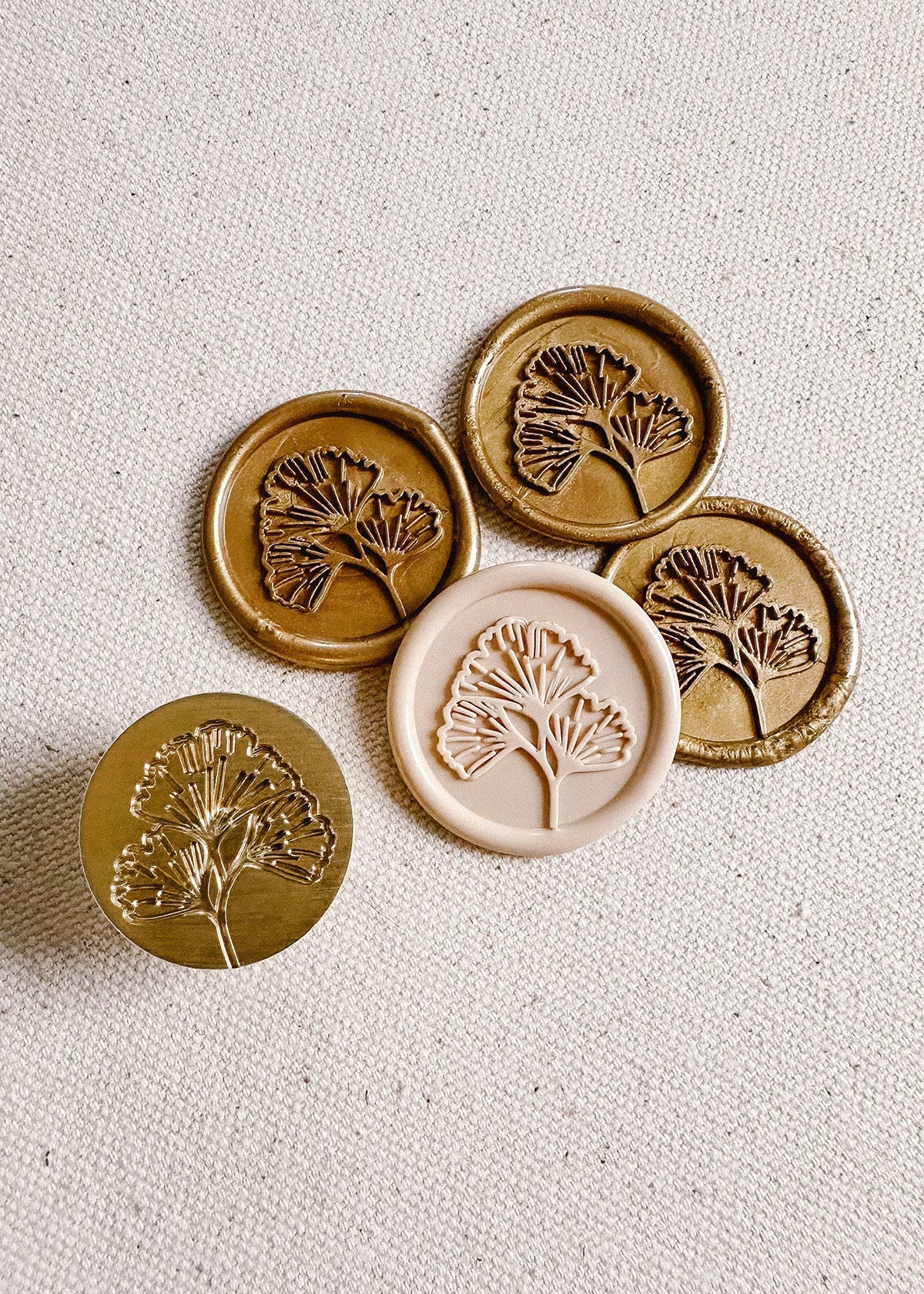 Ginkgo wax stamp - www.Shopthatapp.com