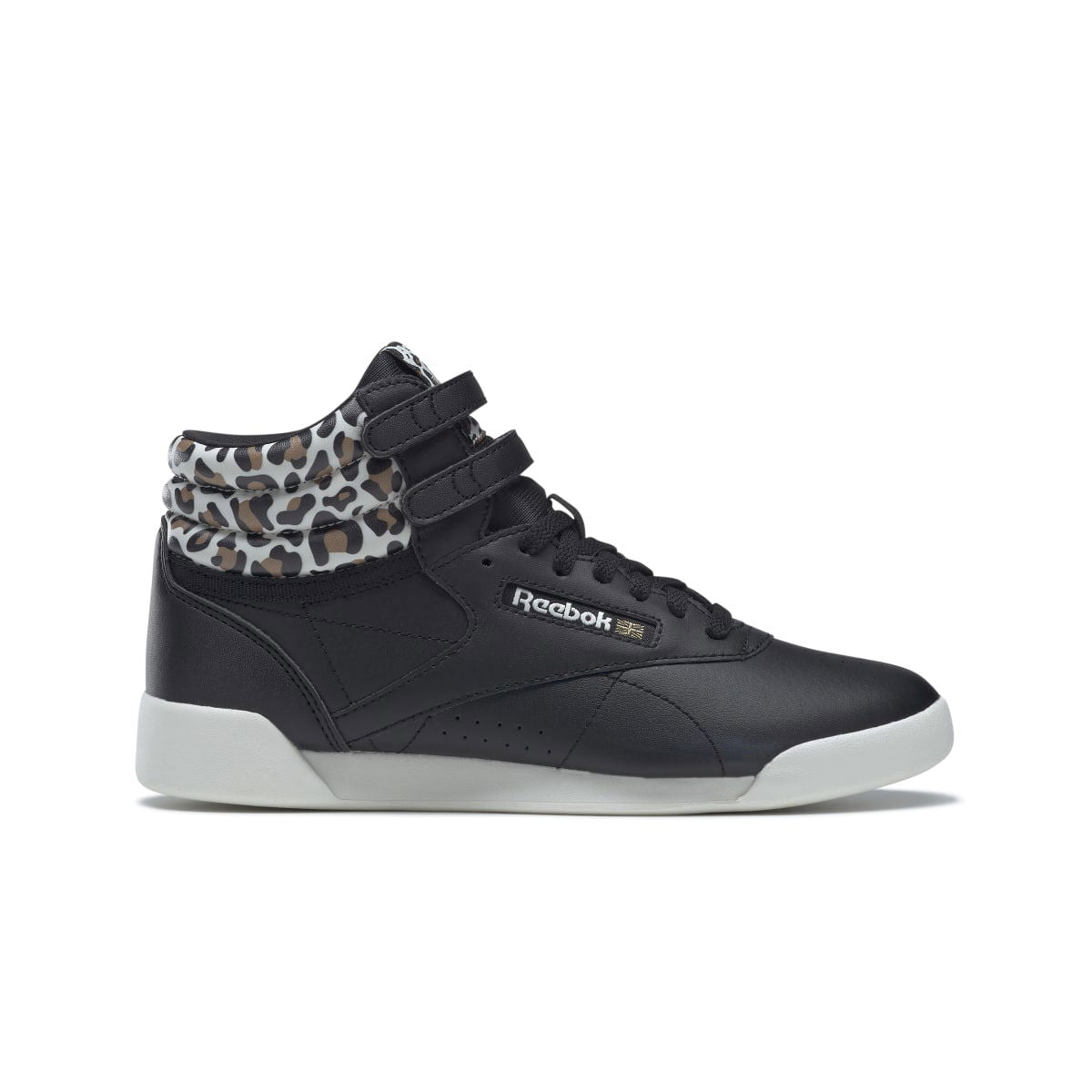 REEBOK HP6446 F/S HI JR'S (Medium) Black/Shara/Gold Leather Lifestyle Shoes - www.Shopthatapp.com