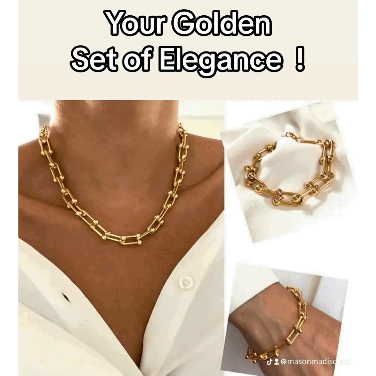 Graduated Link Necklace - www.Shopthatapp.com