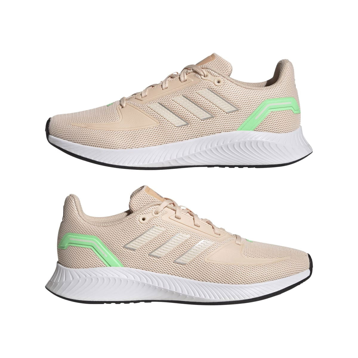 ADIDAS GV9573 RUNFALCON 2.0 WMN'S (Medium) Orange/Orange/Green Mesh Running Shoes - www.Shopthatapp.com