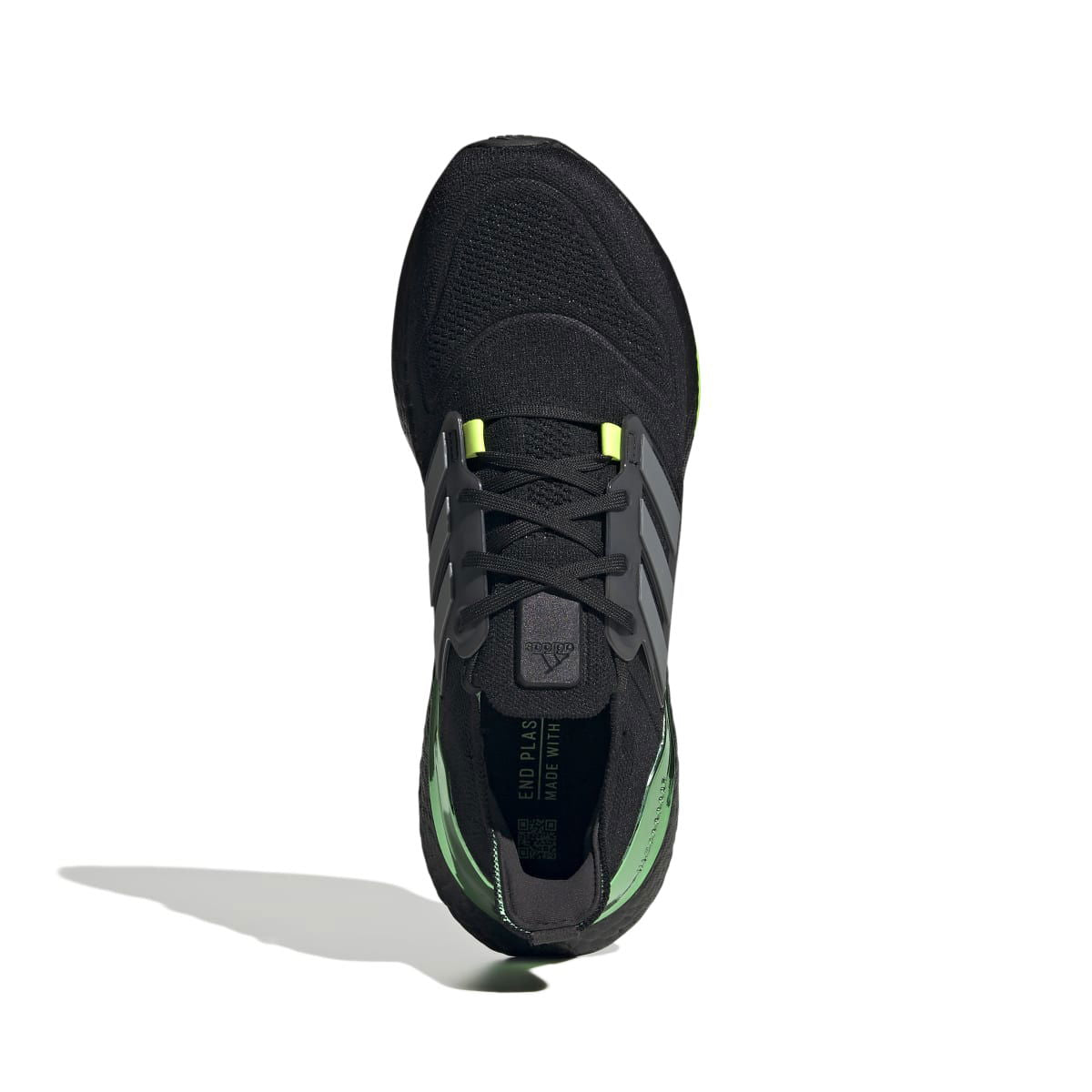 ADIDAS GX5917 ULTRABOOST 22 MN'S (Medium) Black/Metallic/Green Primeknit Running Shoes - www.Shopthatapp.com