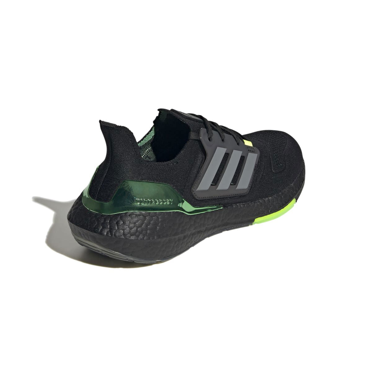 ADIDAS GX5917 ULTRABOOST 22 MN'S (Medium) Black/Metallic/Green Primeknit Running Shoes - www.Shopthatapp.com