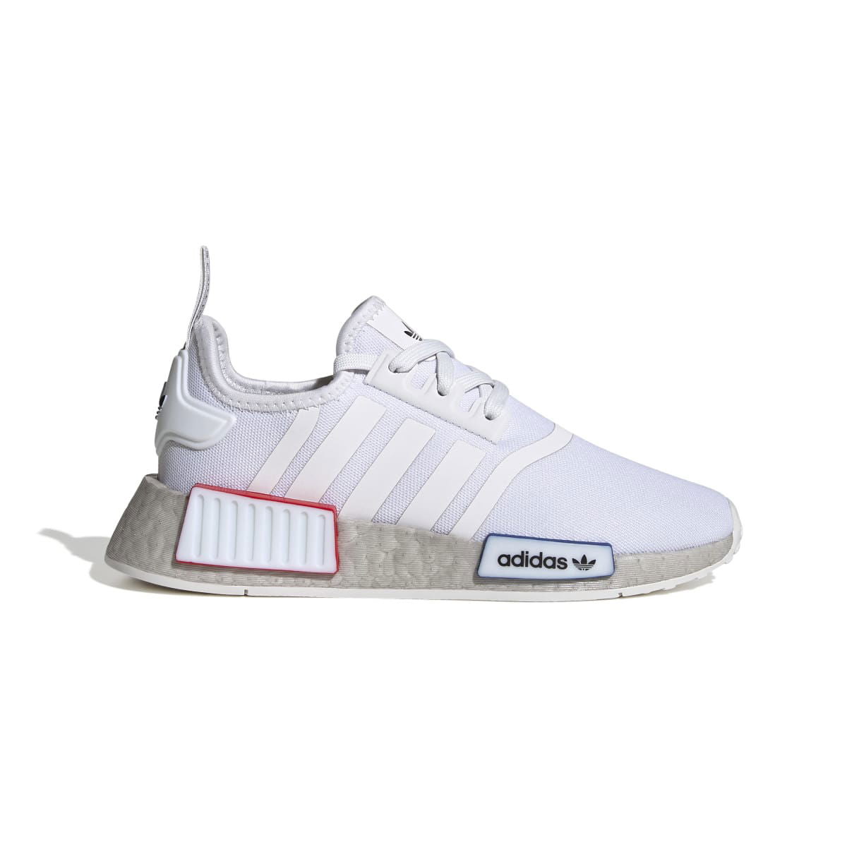 ADIDAS GY4279 NMD_R1 JR'S (Medium) White/White/Grey Mesh Running Shoes - www.Shopthatapp.com