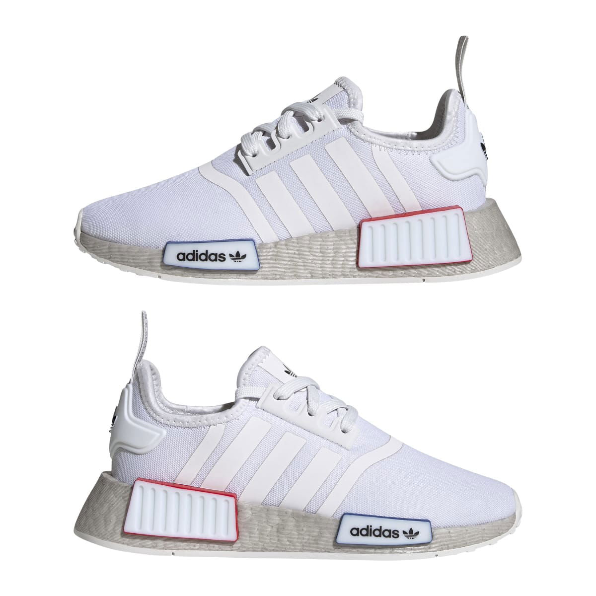 ADIDAS GY4279 NMD_R1 JR'S (Medium) White/White/Grey Mesh Running Shoes - www.Shopthatapp.com