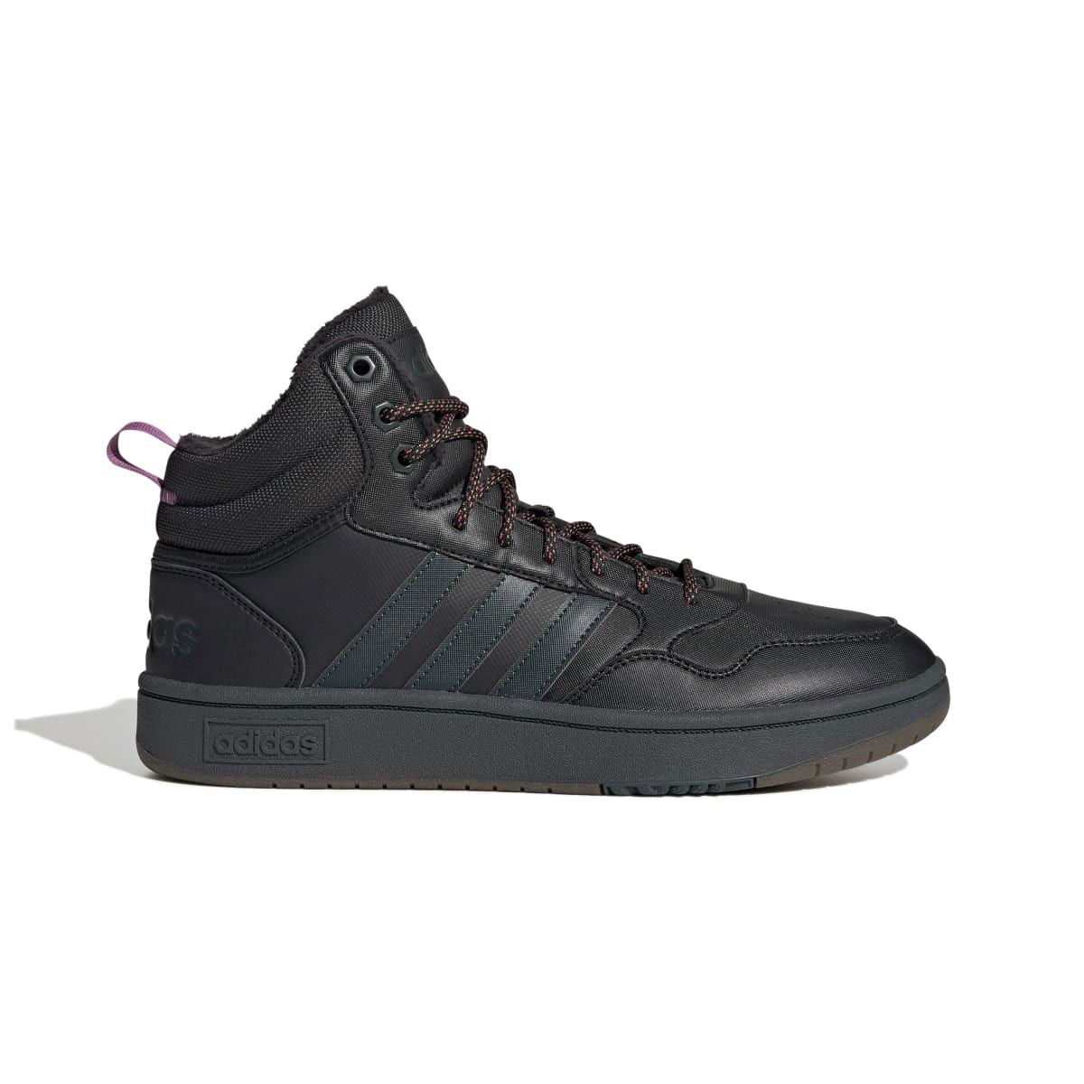 ADIDAS GZ6681 HOOPS MID 3.0 WINTERIZED MN'S (Medium) Black/Green/Gum Synthetic Leather Basketball Shoes - www.Shopthatapp.com