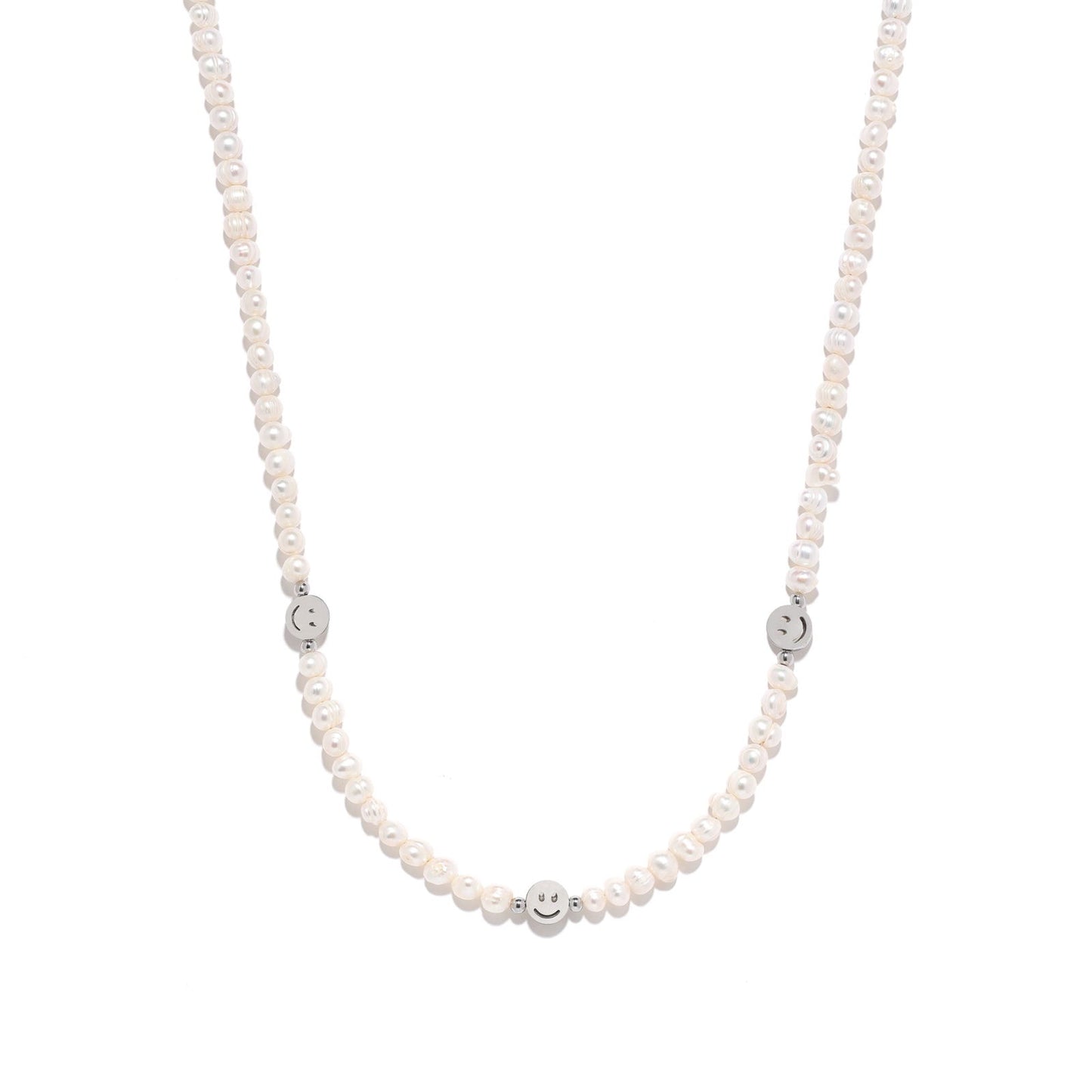 Happy Face Pearl Necklace - www.Shopthatapp.com