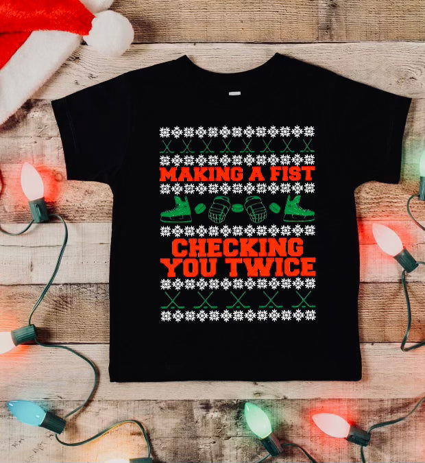 Hockey Christmas Kids T-shirt - www.Shopthatapp.com