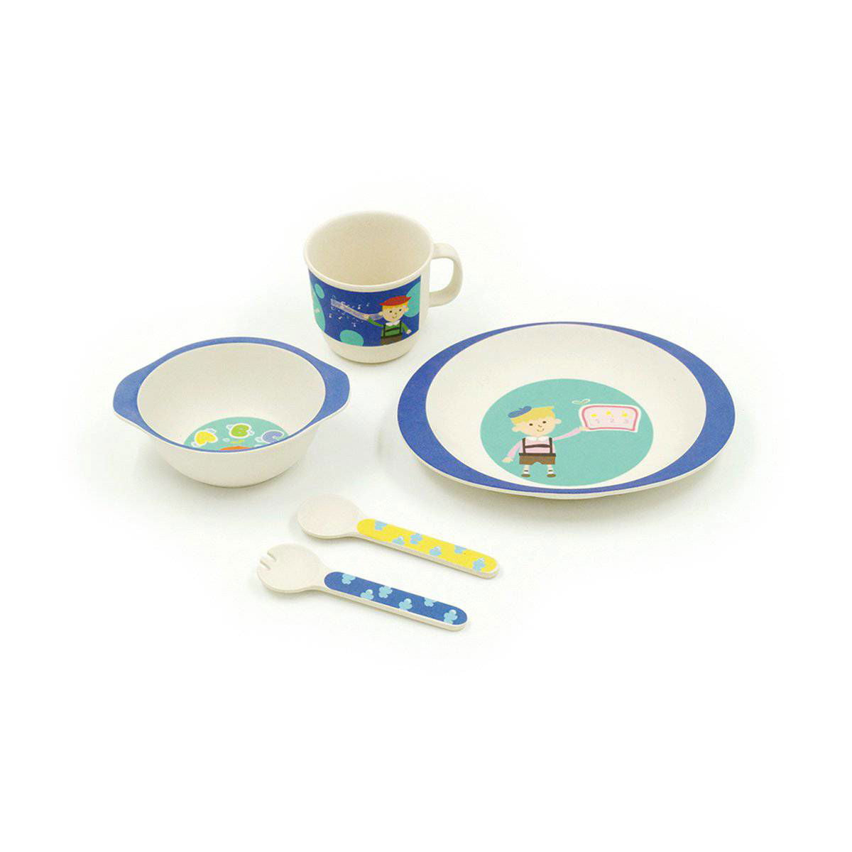 KIDS DINNER SET BLUE BOY - www.Shopthatapp.com