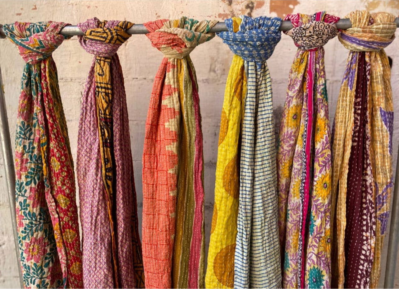 Kantha Scarf Scarves - www.Shopthatapp.com