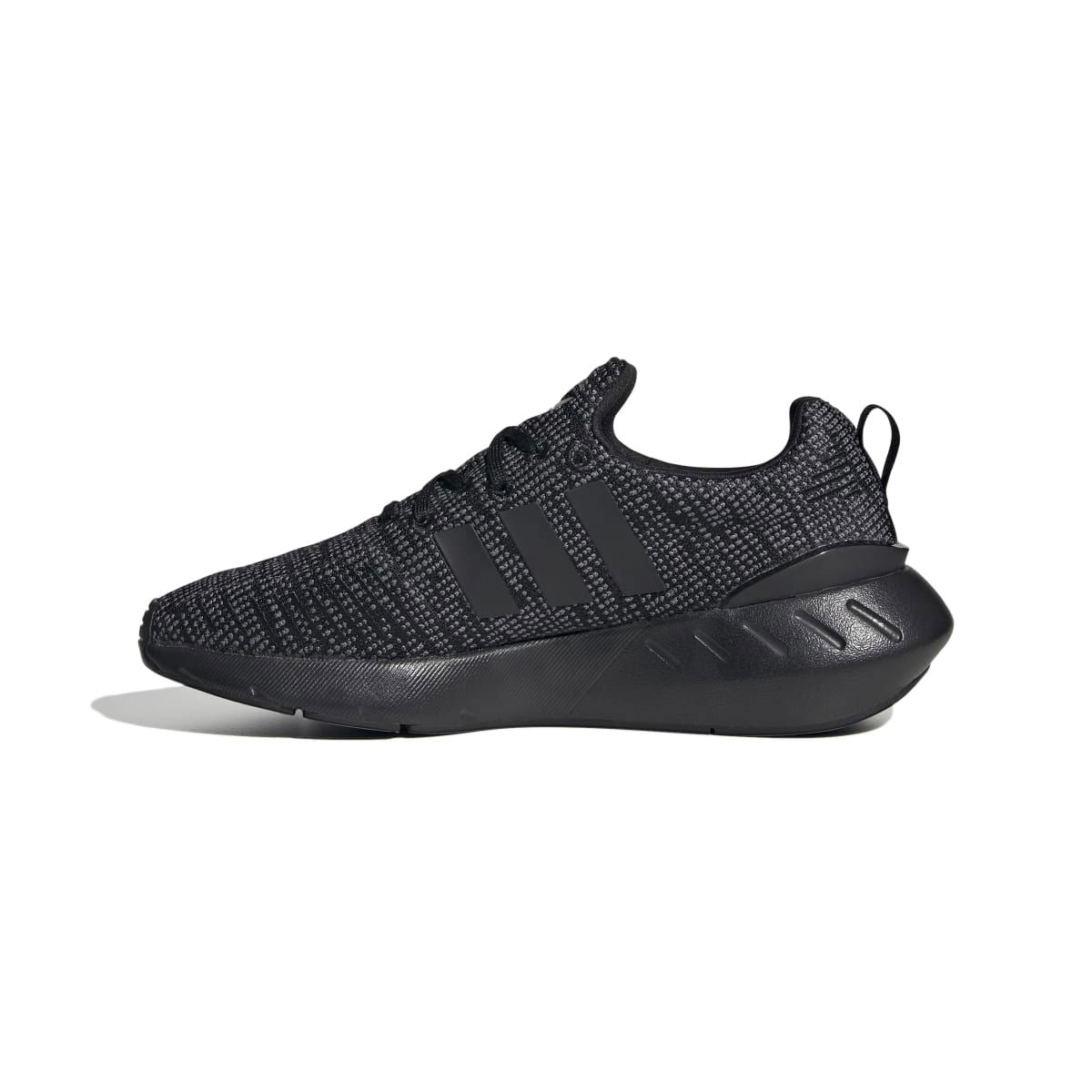 ADIDAS GW8166 SWIFT RUN 22 JR'S (Medium) Black/Grey/White Mesh/Knit Running Shoes - www.Shopthatapp.com