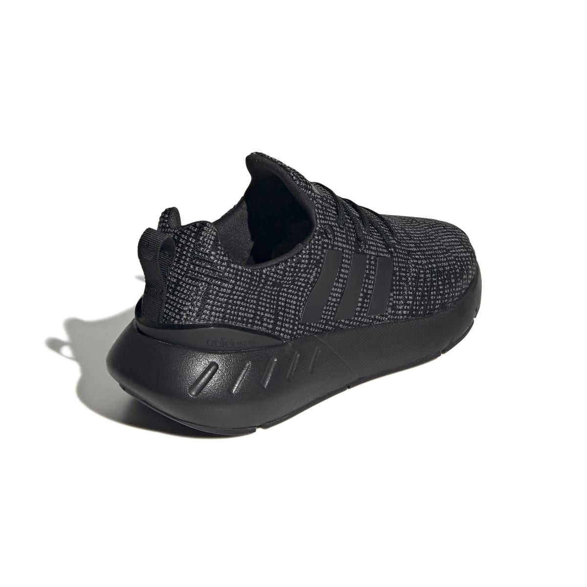 ADIDAS GW8166 SWIFT RUN 22 JR'S (Medium) Black/Grey/White Mesh/Knit Running Shoes - www.Shopthatapp.com