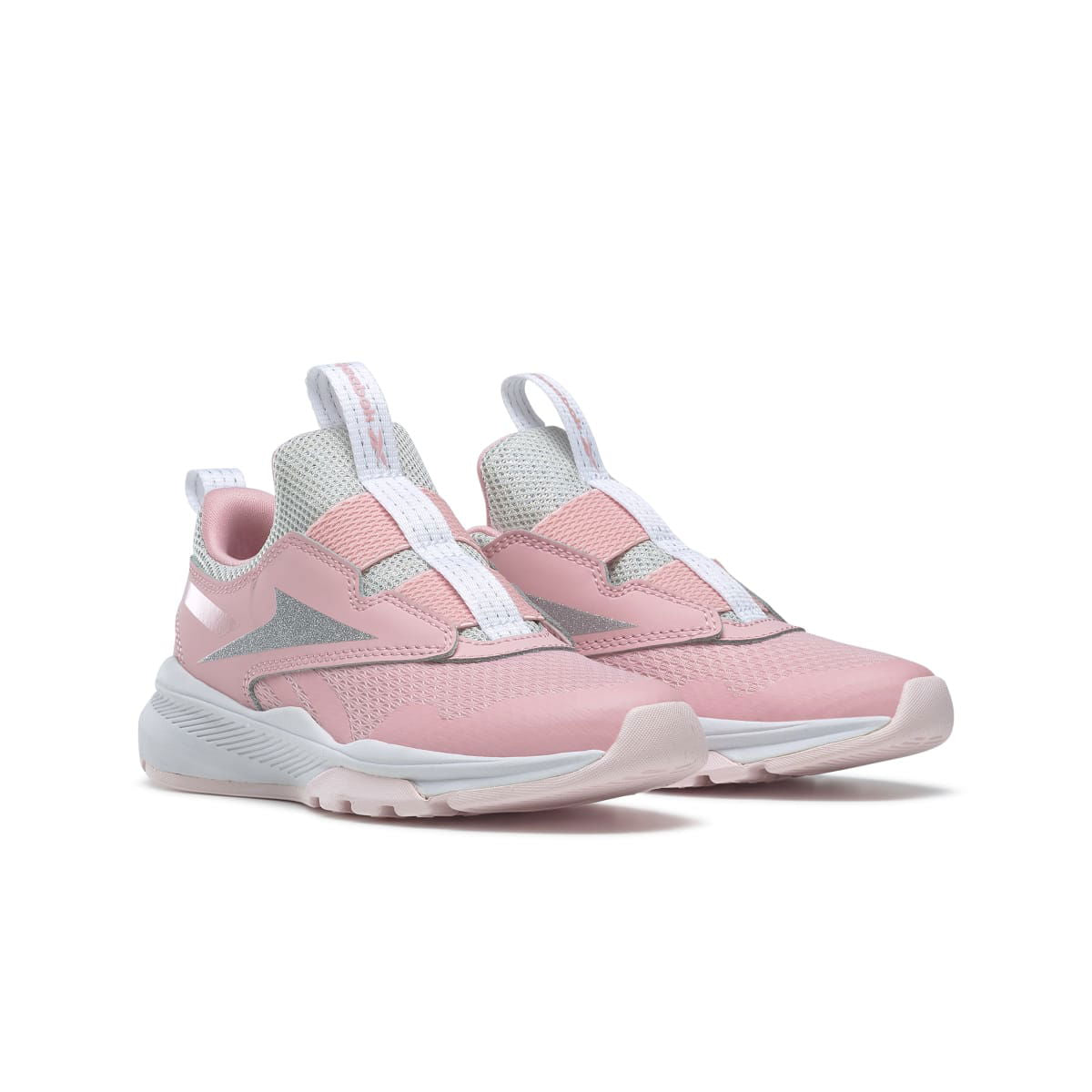 REEBOK GW1237 XT SPRINTER SLIP-ON YTH'S (Medium) Pink/Pink/Silver Textile/Leather Running Shoes - www.Shopthatapp.com