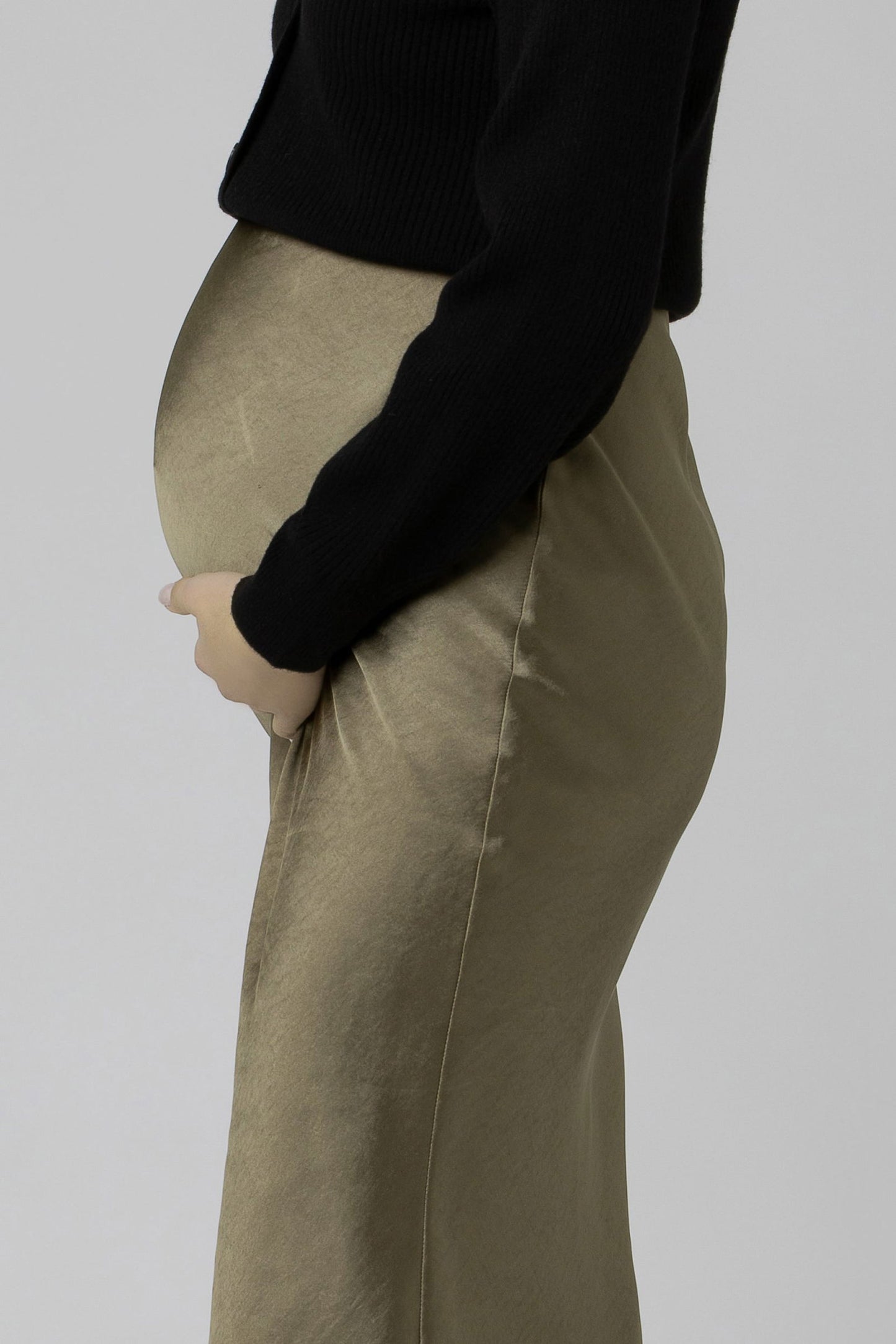 Lexie Satin Skirt Champagne Olive - www.Shopthatapp.com