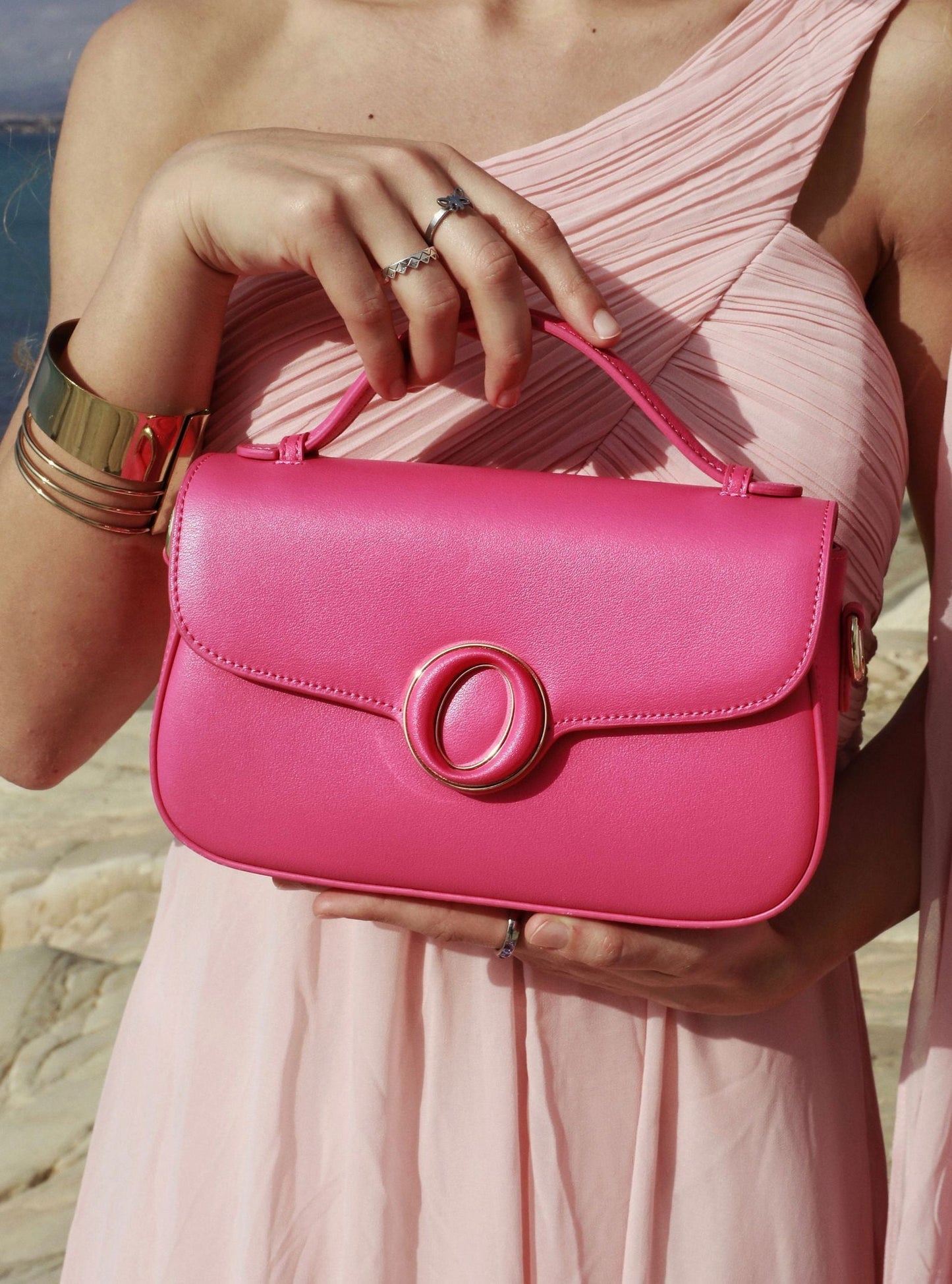 Makoto Leather Bag, Pink - www.Shopthatapp.com