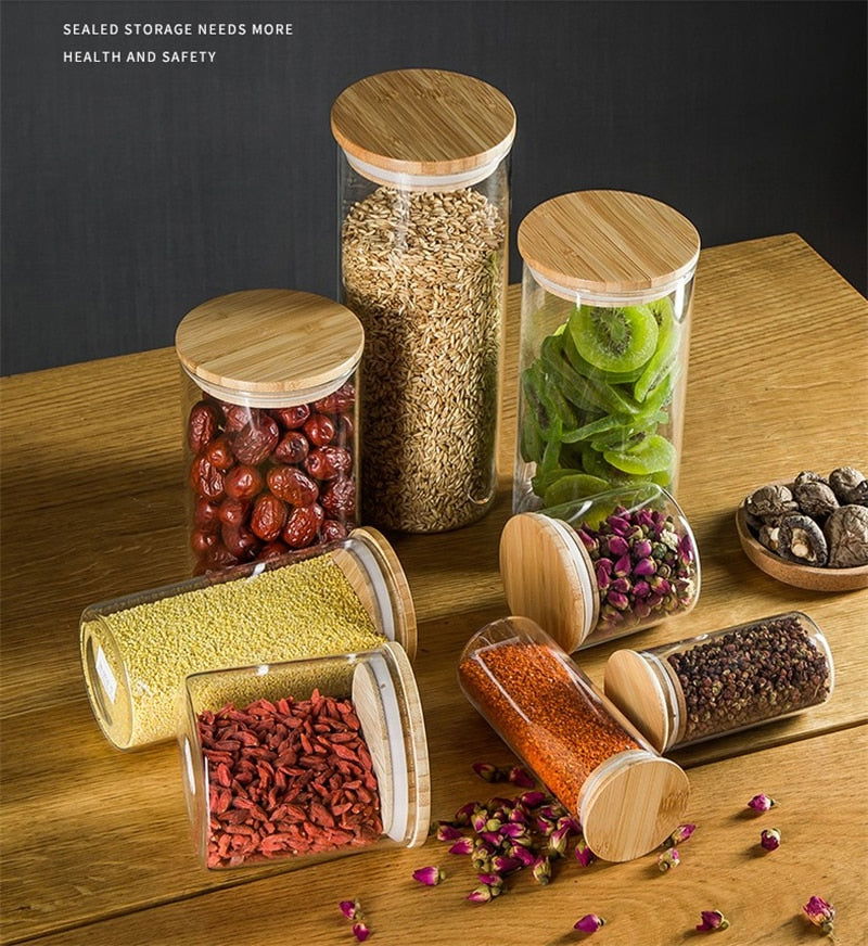 Mason Glass Storage Containers - www.Shopthatapp.com