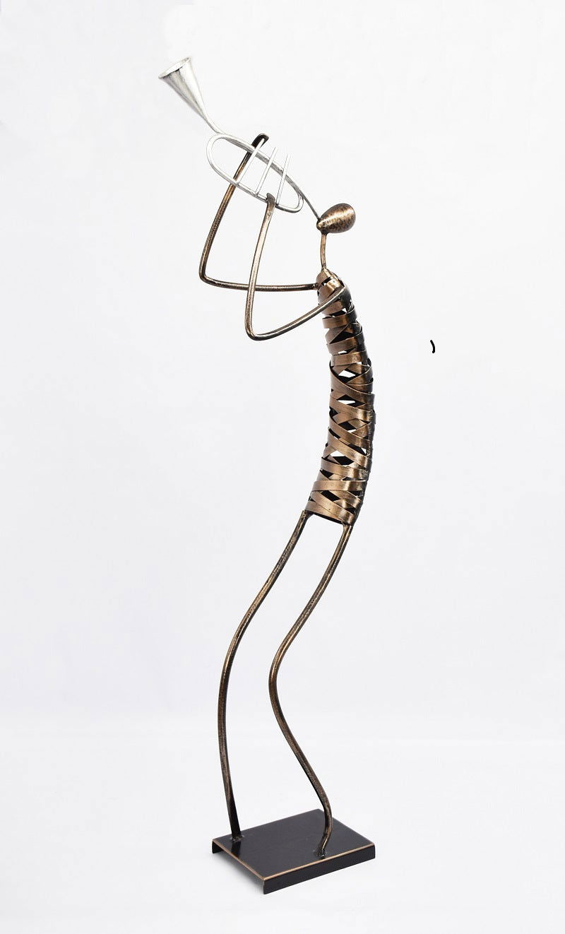 Metal Sculpture Trumpet - www.Shopthatapp.com