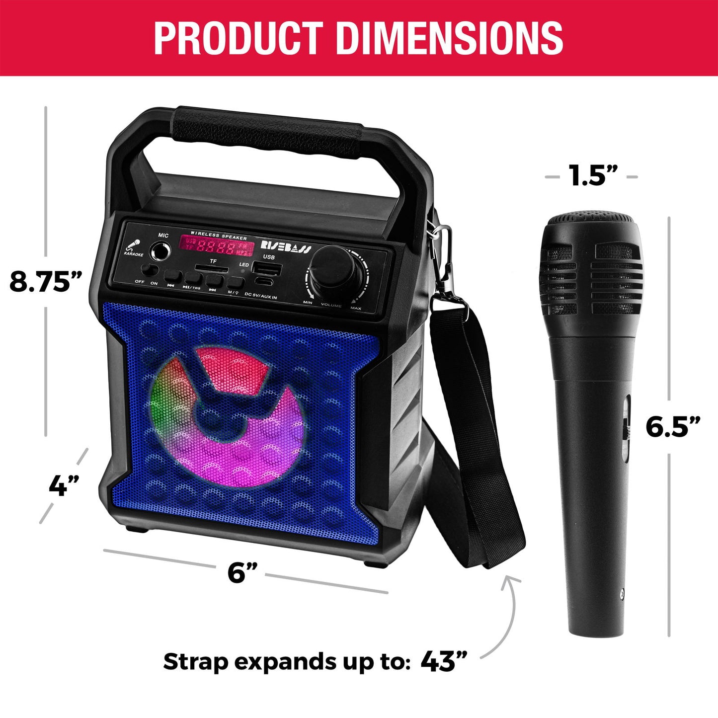 Kids Portable Karaoke Machine w/ Microphone - www.Shopthatapp.com