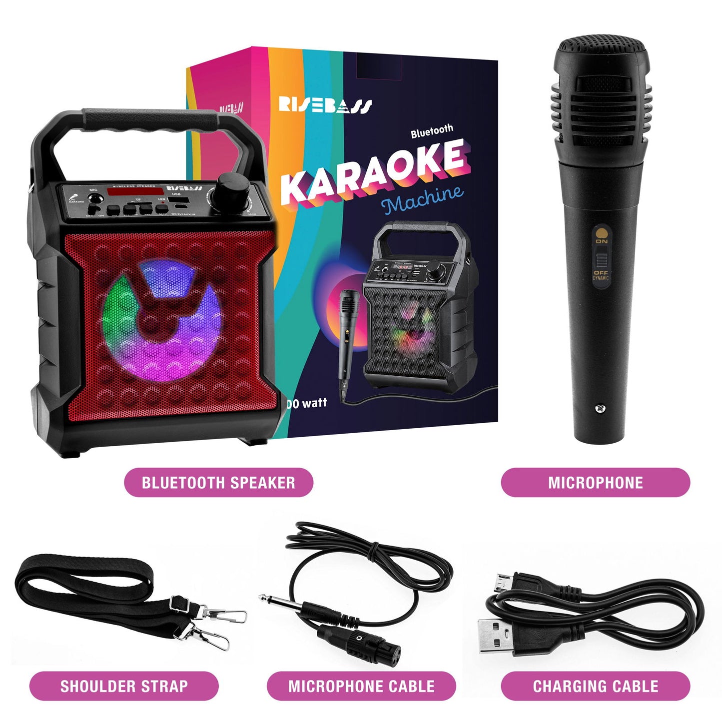 Kids Portable Karaoke Machine w/ Microphone - www.Shopthatapp.com