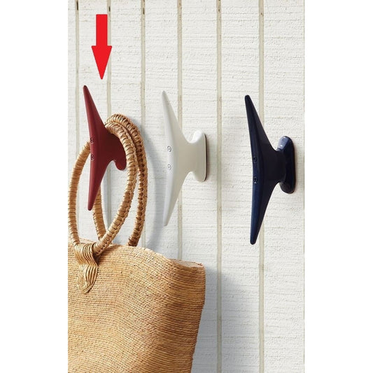 Nautical Cleat Hook, Red Finish - www.Shopthatapp.com