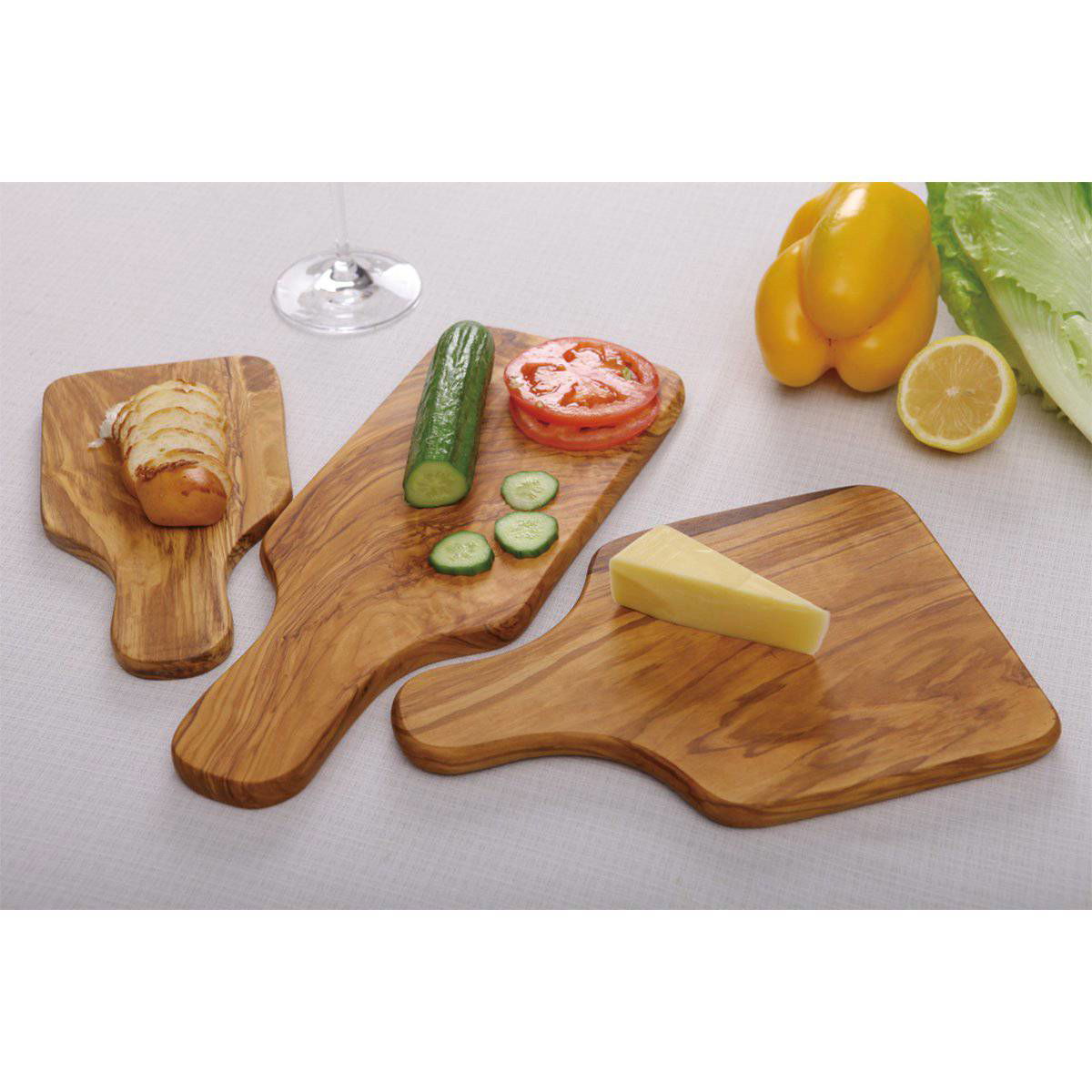 OLIVEWOOD PADDLE-handle CUTTING BOARD - www.Shopthatapp.com