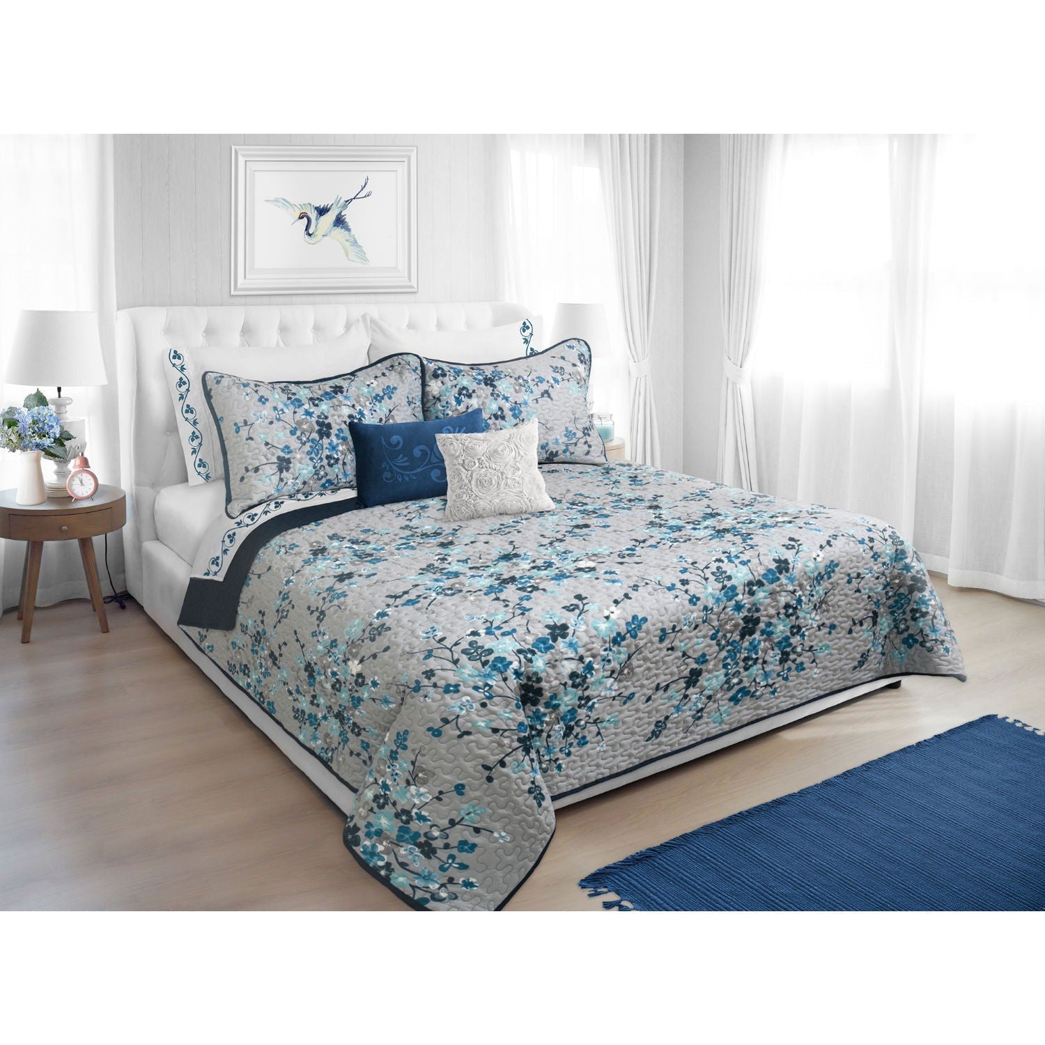 Quilt Bedding Set Woven 3 Piece Set Double/Queen Willow - www.Shopthatapp.com