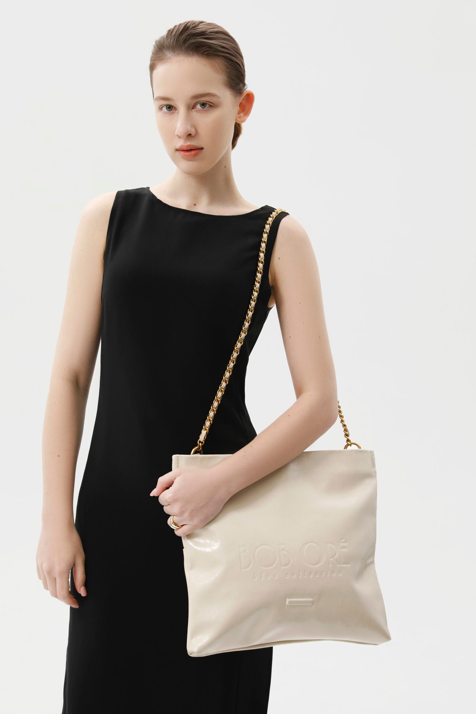 Rei Leather Bag, Beige - www.Shopthatapp.com