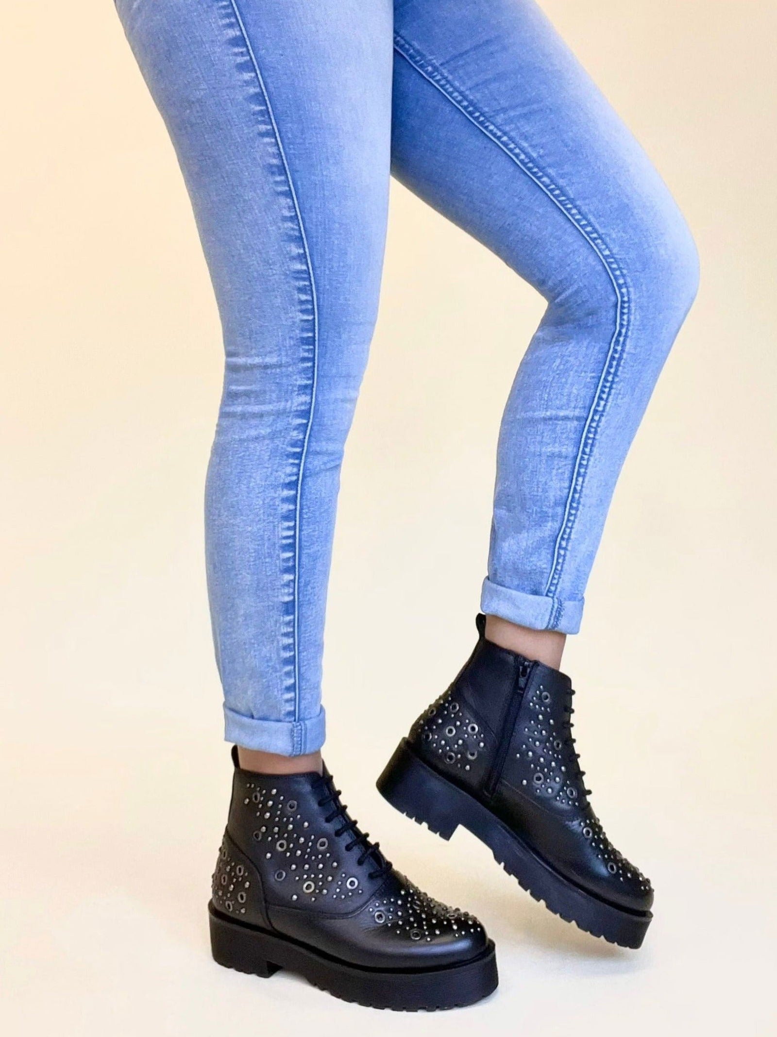 Robyn Black Studded Bootie - www.Shopthatapp.com