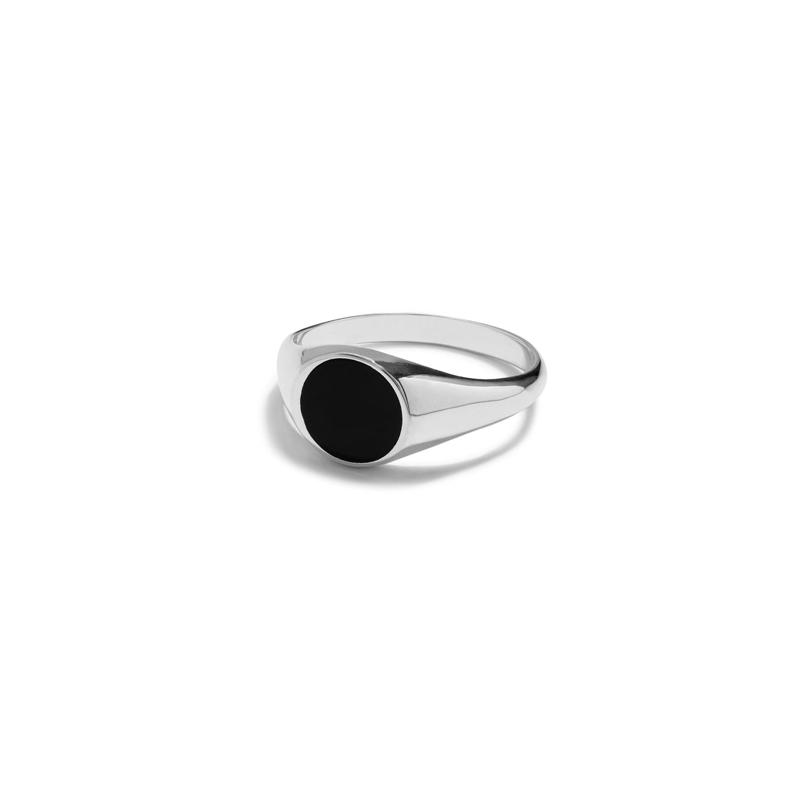 Round Onyx Ring (Silver) - www.Shopthatapp.com