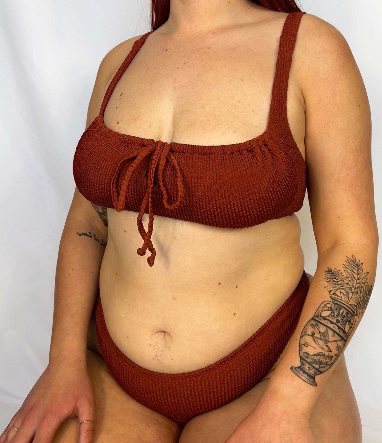 Tie-Front Bikini Top / Rust - www.Shopthatapp.com