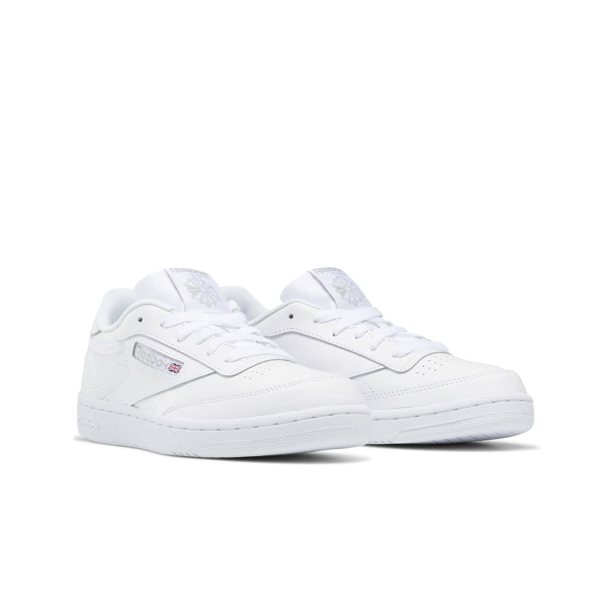 REEBOK BS6168 CLUB C JR'S (Medium) White/Sheer Grey-Int Leather Lifestyle Shoes - www.Shopthatapp.com