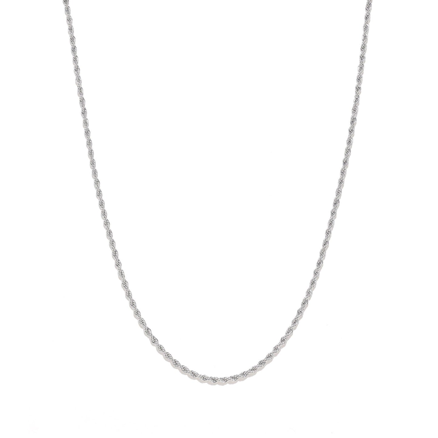 Silver Rope Chain - www.Shopthatapp.com