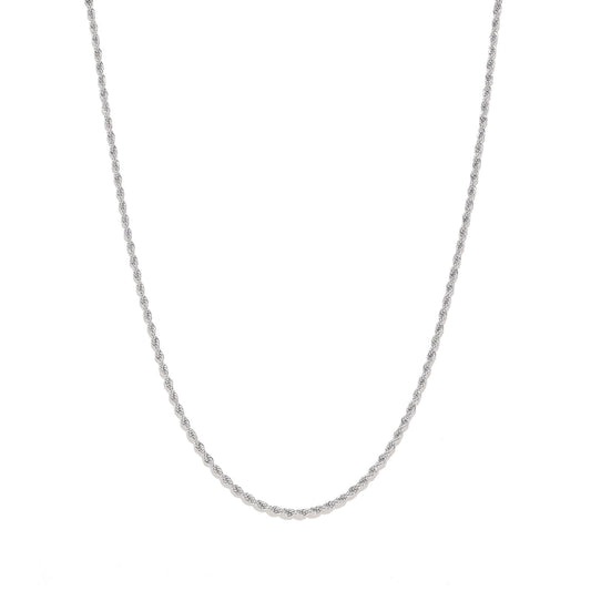 Silver Rope Chain - www.Shopthatapp.com