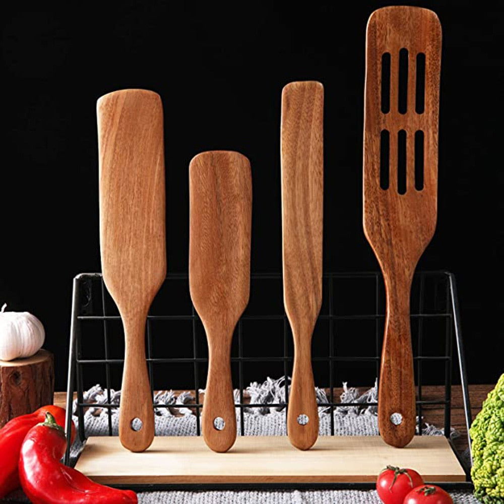 Teak Wooden Cooking Set - www.Shopthatapp.com