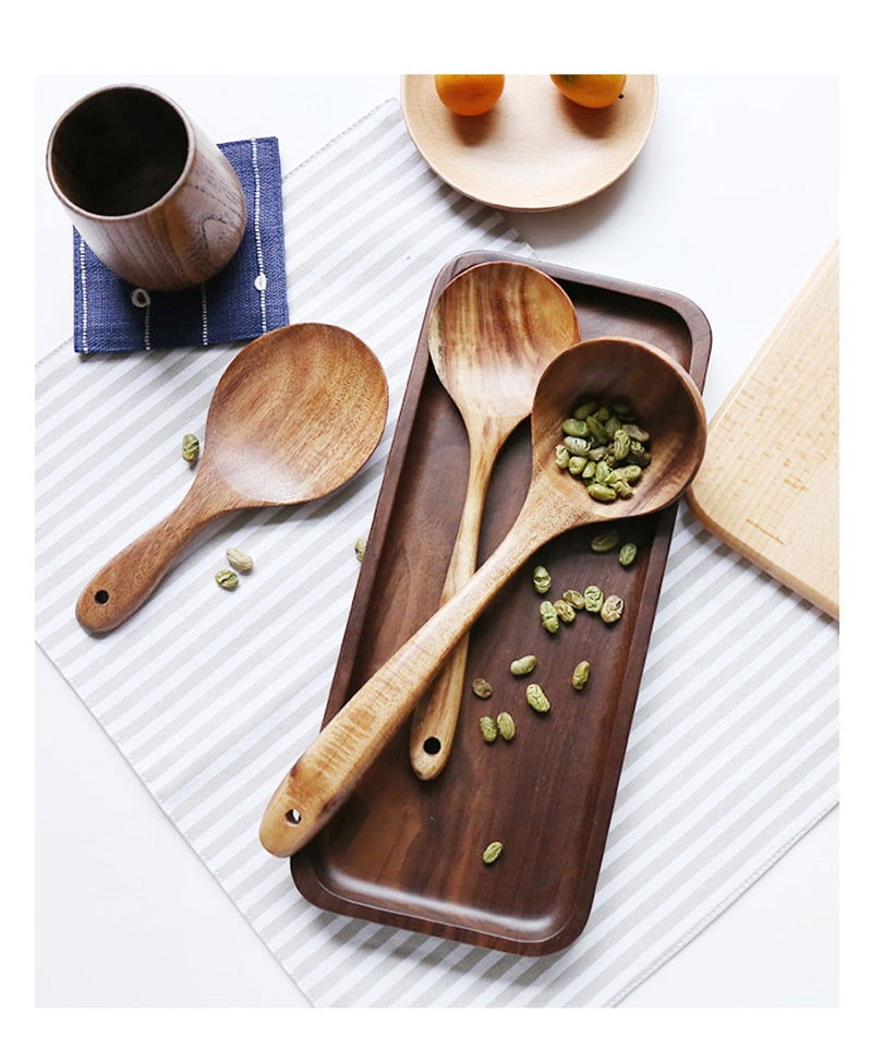 Teak Wooden Cooking Set - www.Shopthatapp.com