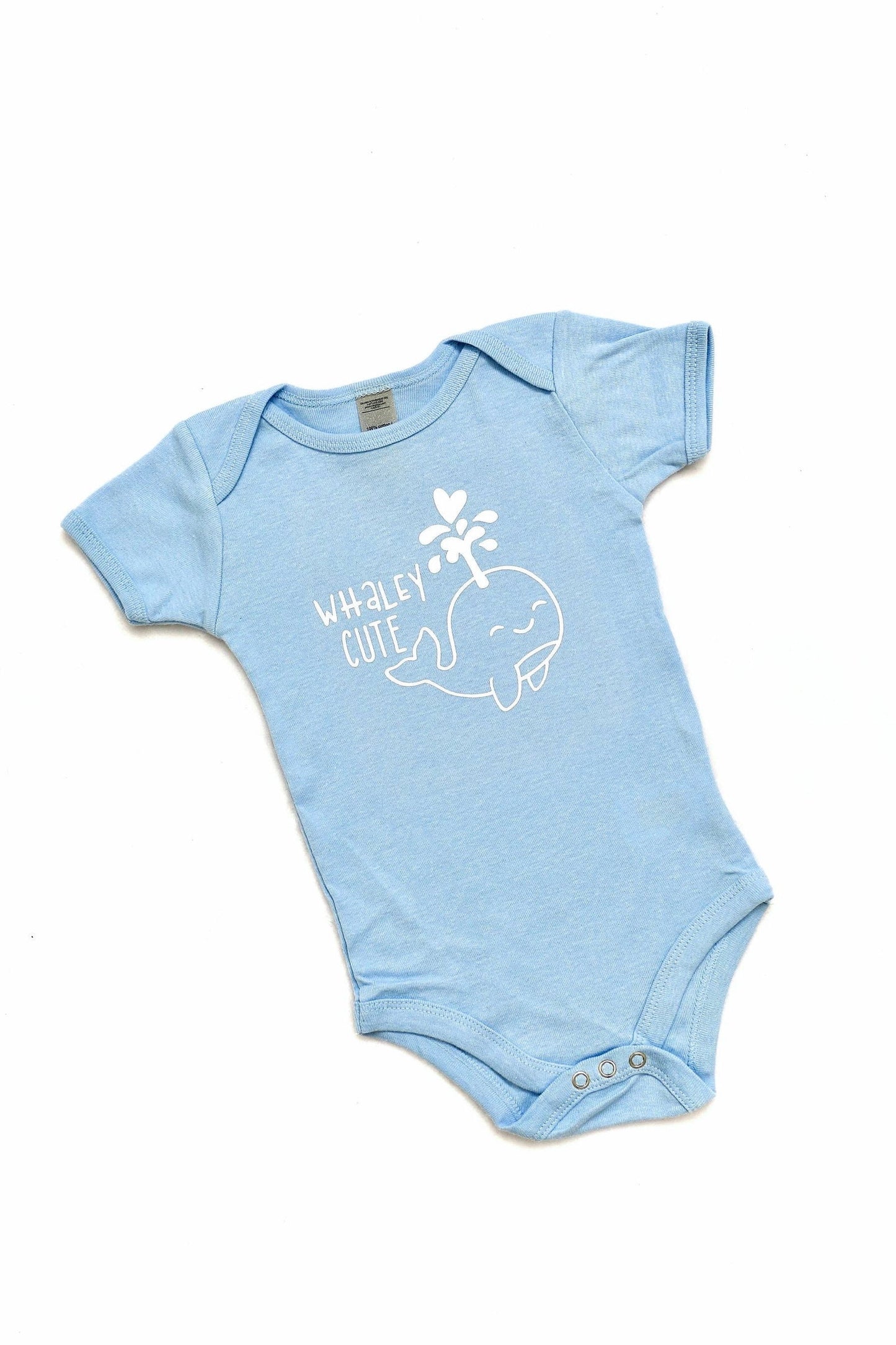 “WHALEY CUTE” BABY ONESIE - www.Shopthatapp.com