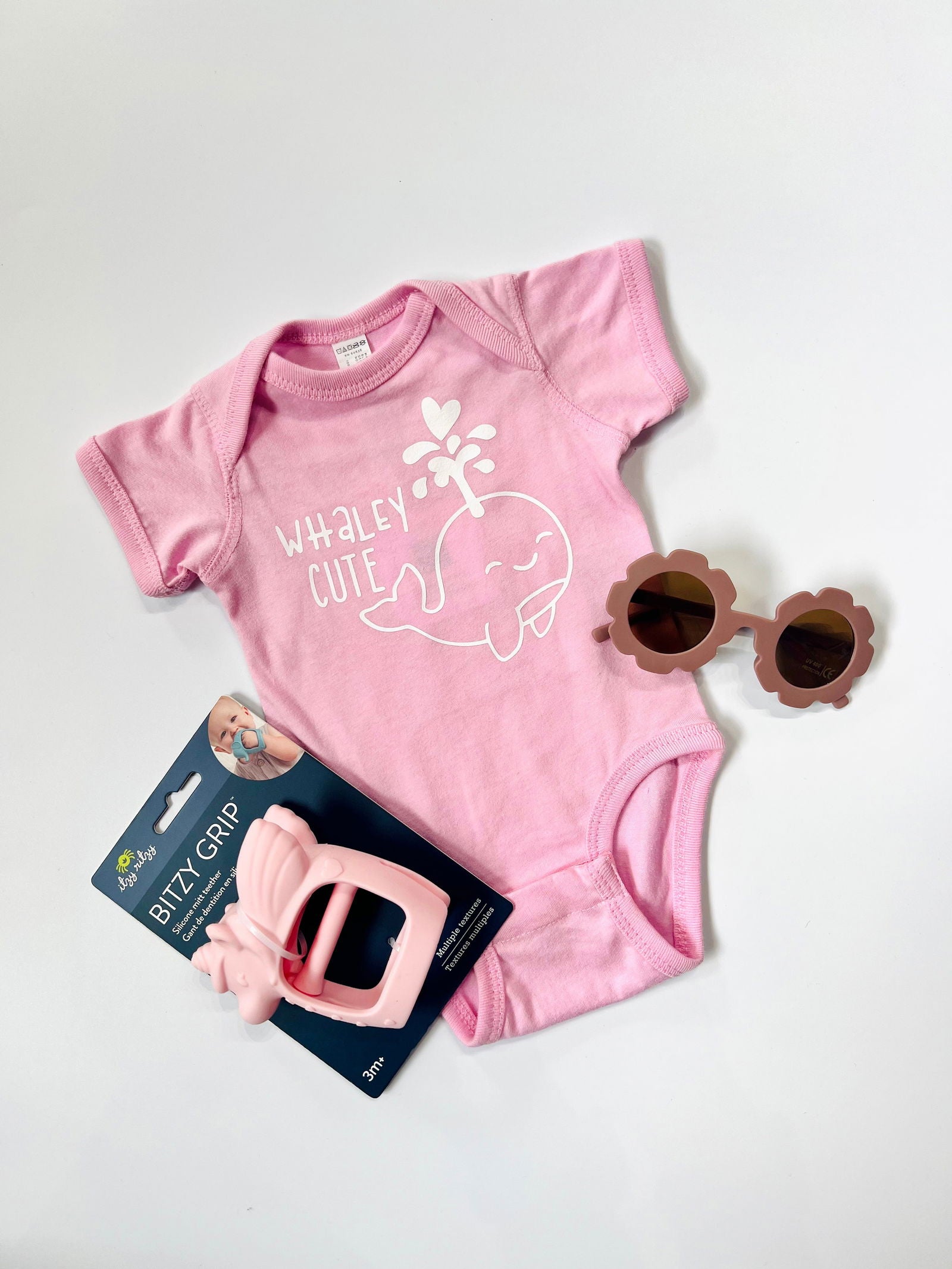 “WHALEY CUTE” BABY ONESIE - www.Shopthatapp.com