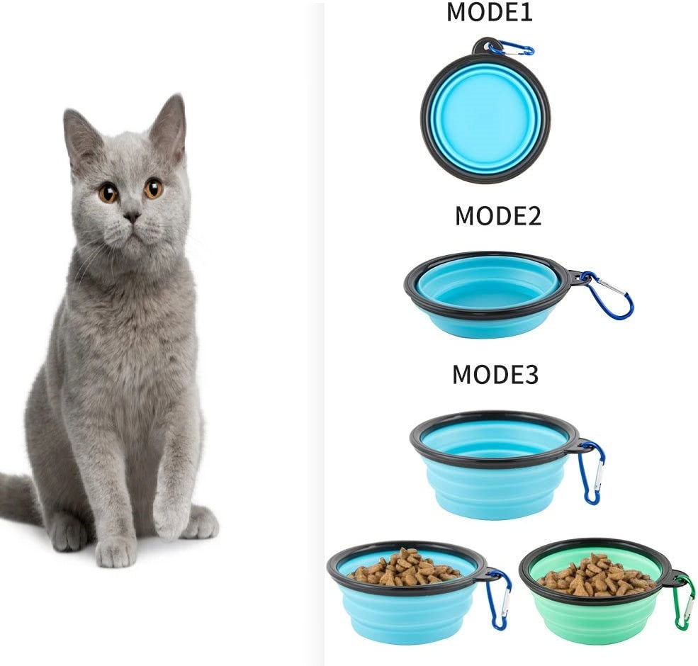 Cat Food/Water Collapsible Bowls - www.Shopthatapp.com