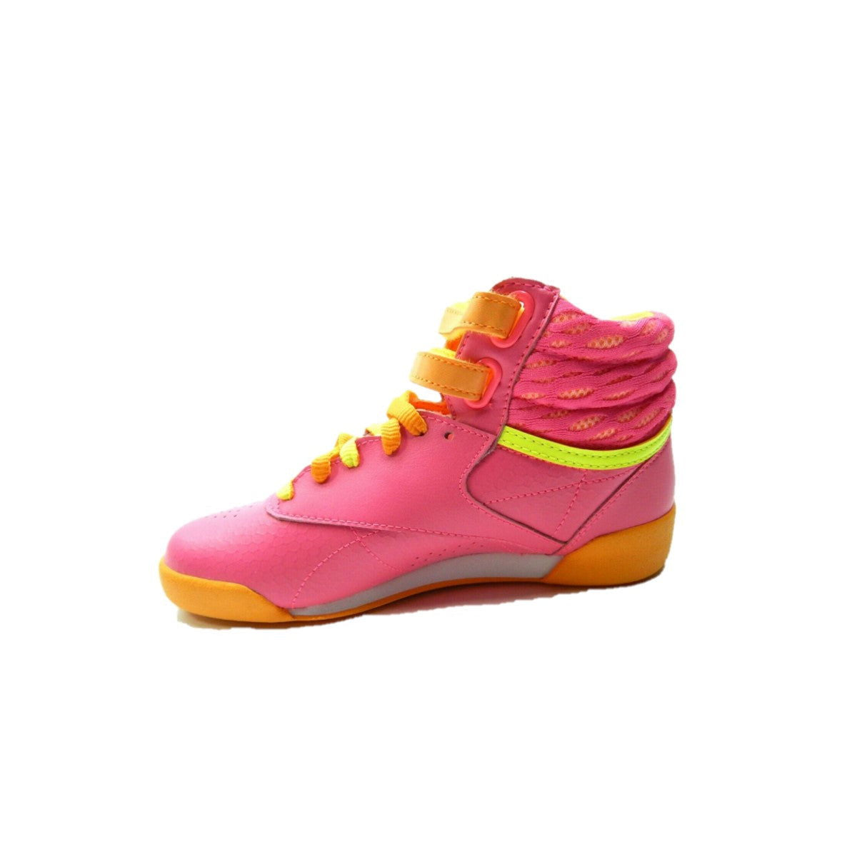 REEBOK M46765 F/S HI JR'S (Medium) Pink/Orange/Yellow/White Leather Lifestyle Boots - www.Shopthatapp.com