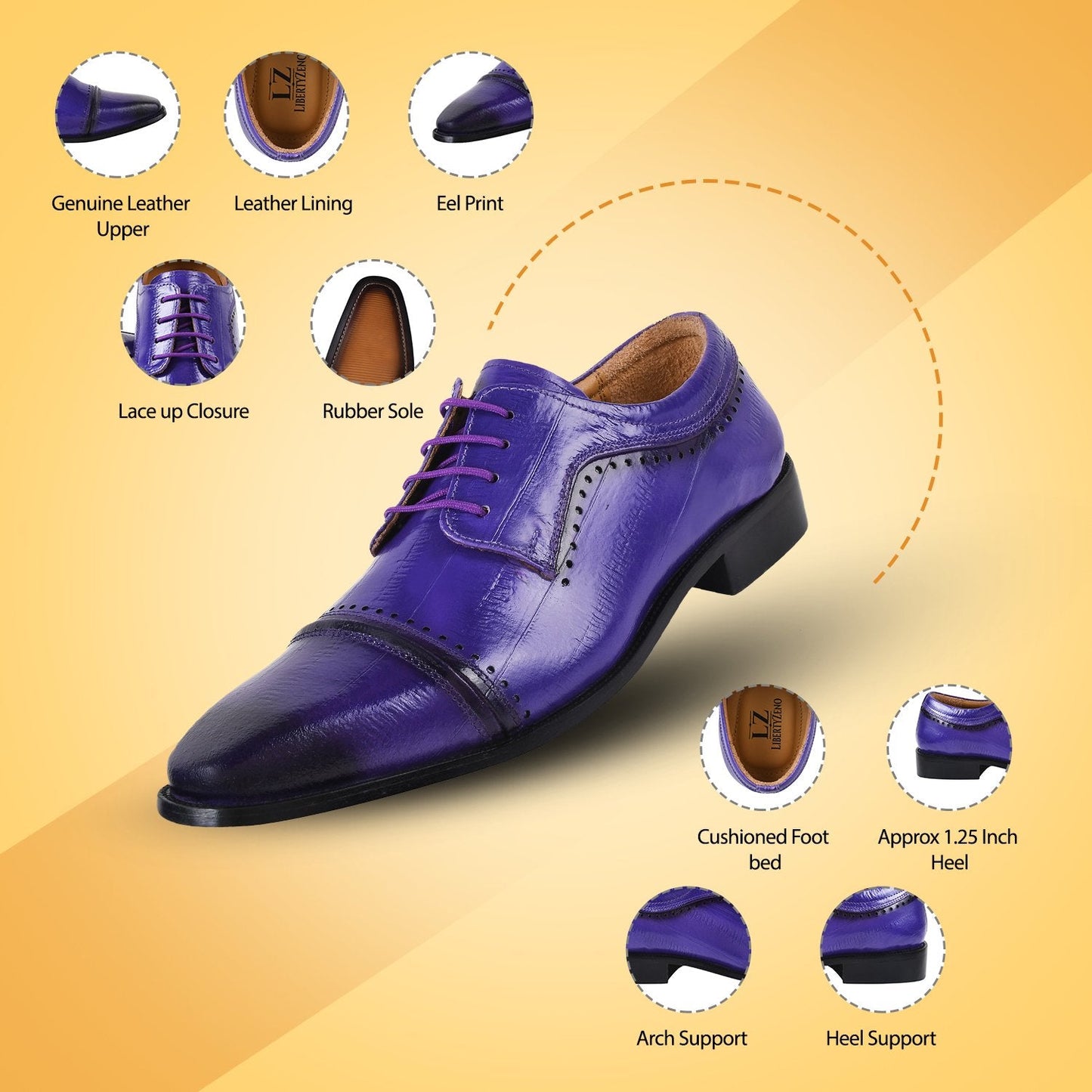 BRUCE Leather Oxford Style Dress Shoes - www.Shopthatapp.com