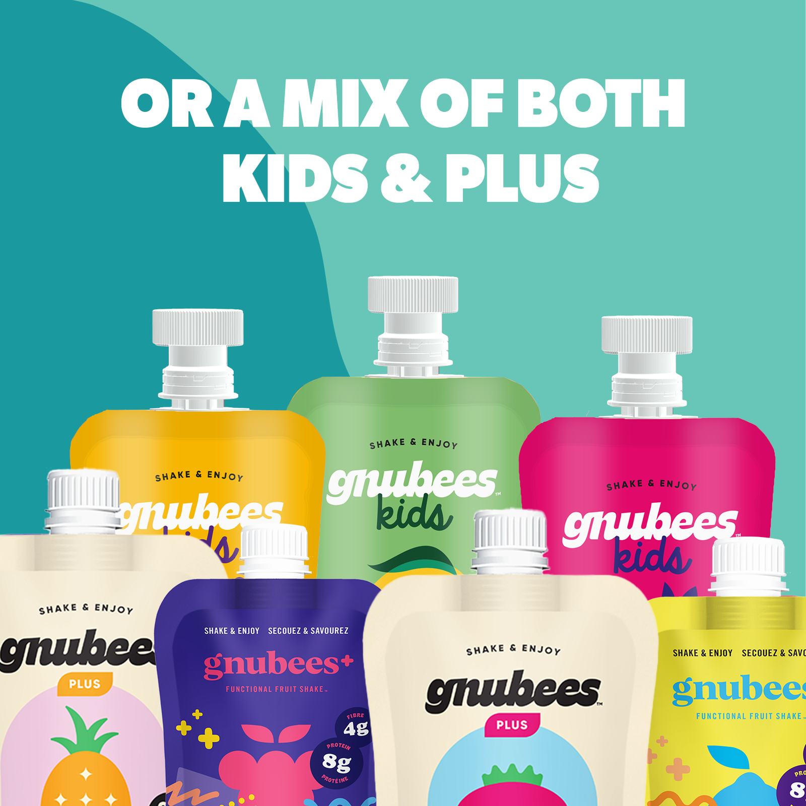 gnubees+ Sampler (4-8 pouches) - www.Shopthatapp.com