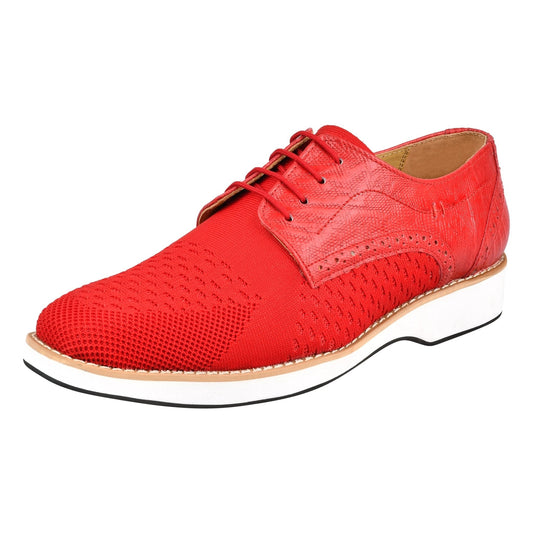 Gutta Lizard Print Leather Textile Casual Sneakers - www.Shopthatapp.com