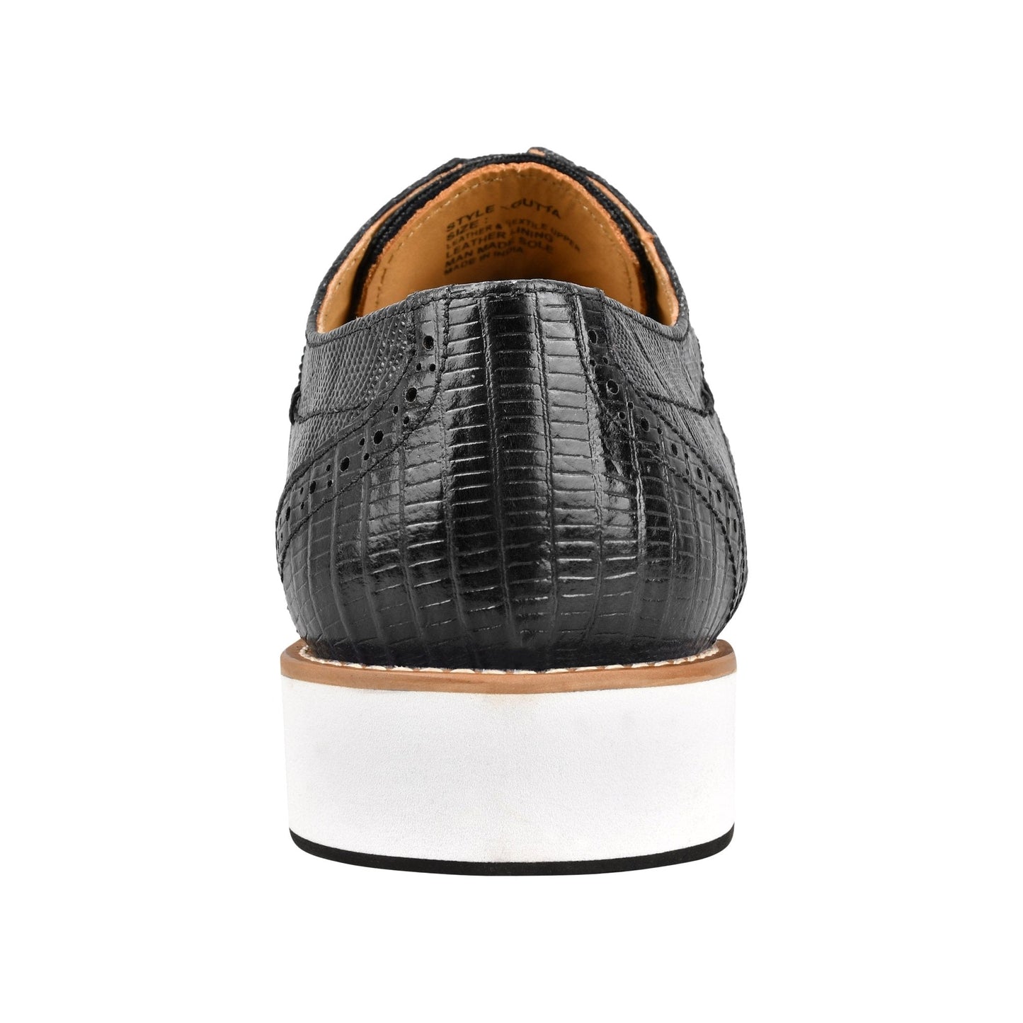 Gutta Lizard Print Leather Textile Casual Sneakers - www.Shopthatapp.com