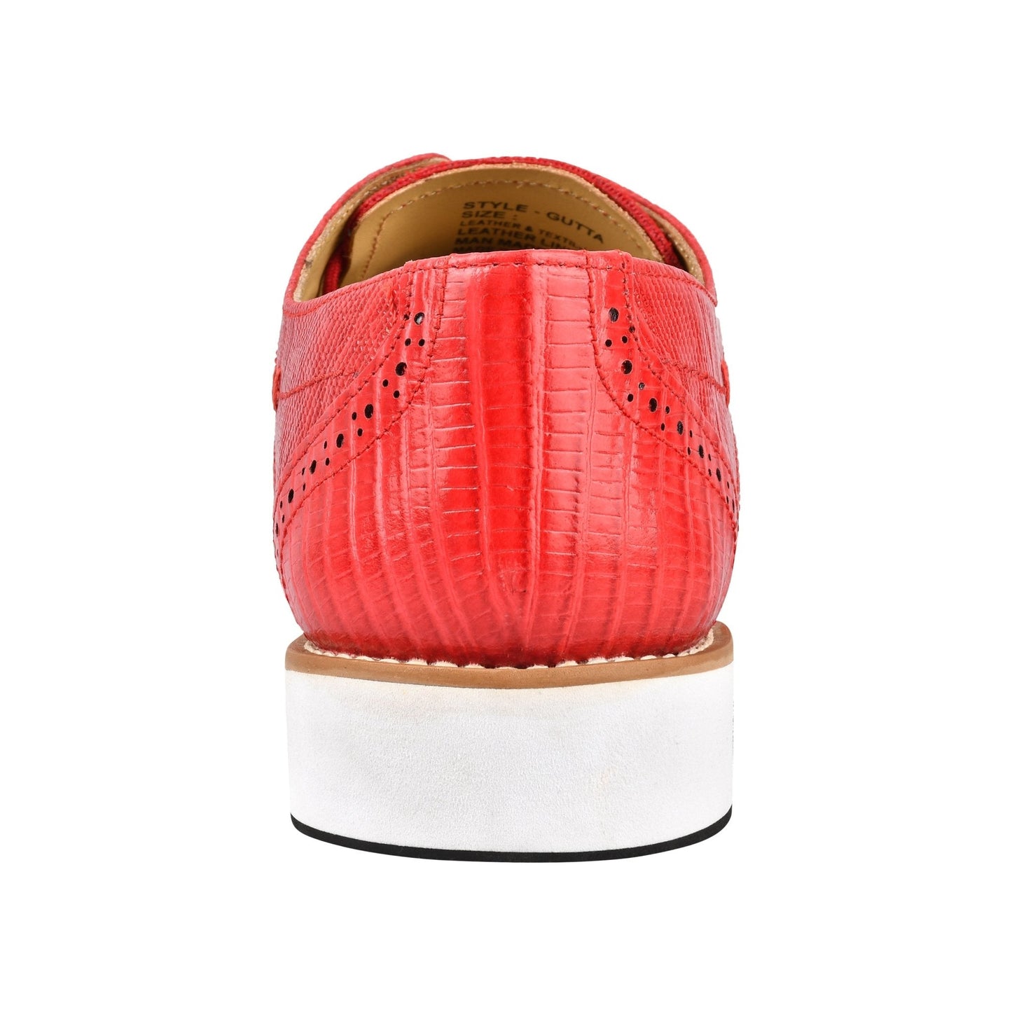 Gutta Lizard Print Leather Textile Casual Sneakers - www.Shopthatapp.com